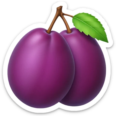 one small plum sticker