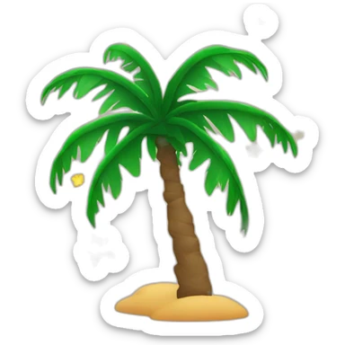 palm with stars around sticker
