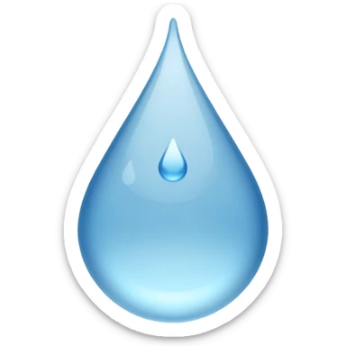 Gota de agua color blanco sticker