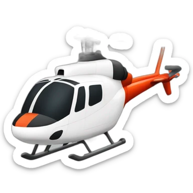 avion helicoptero blanco borde negro sticker