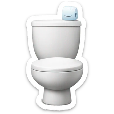 Toilet with a man head coming out if it sticker