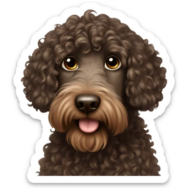 Dark brown Aussie doodle sticker