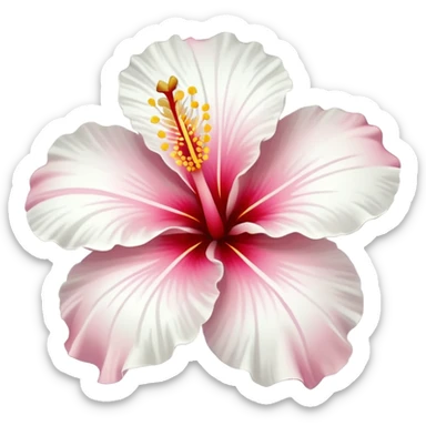 White hibiscus  sticker