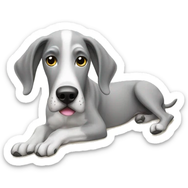 Great Dane at the beach  sticker