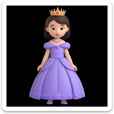 girls in a princess dress sticker