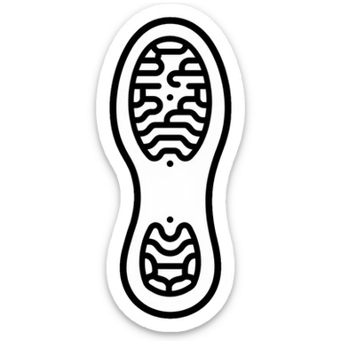 white sock sole bottom view with grip patterns sticker