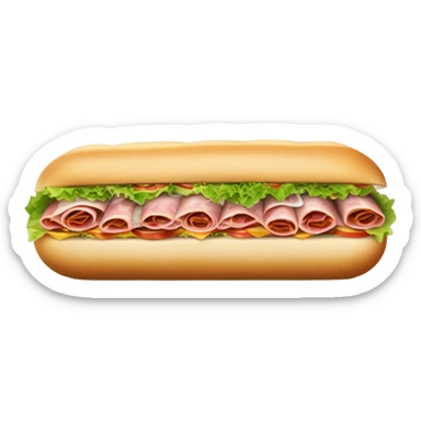 12” Italian sub sandwich sticker