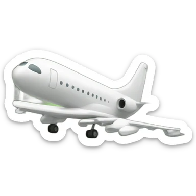 Airplane landing on money sticker