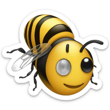 Une abeille qui rigole sticker