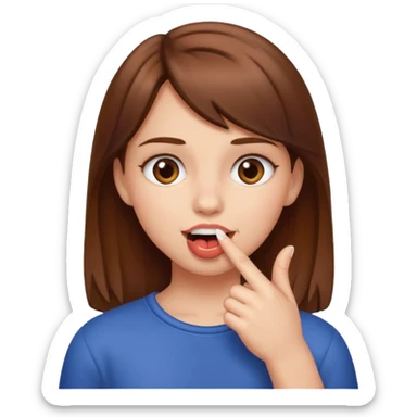 bite your finger girl sticker