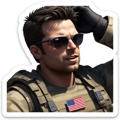 american flag sunglasses style sticker