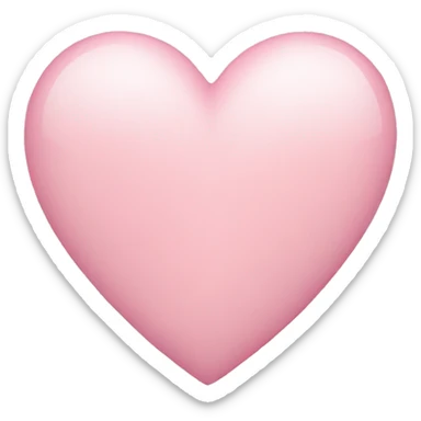 light pink heart sticker
