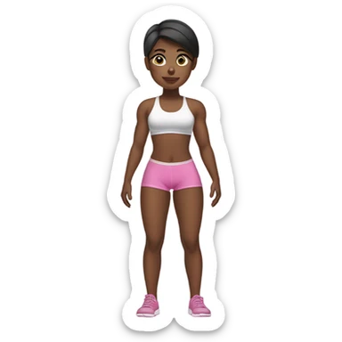 Girl flexing quads sticker