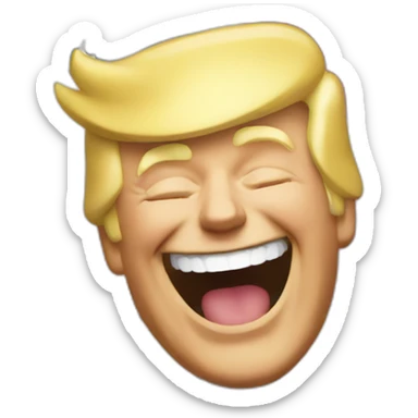trump laughing sticker
