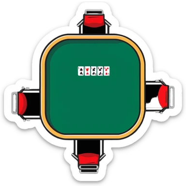 live casino poker table sticker