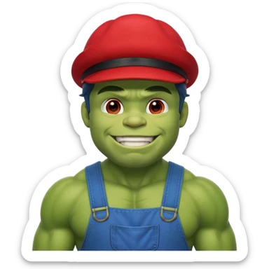 Hulk mario   sticker