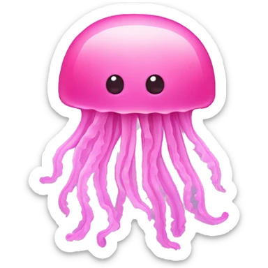 Pink jellyfish sticker