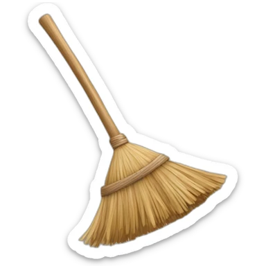 broom made of oak branches sticker