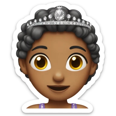 girl with a tiara sticker
