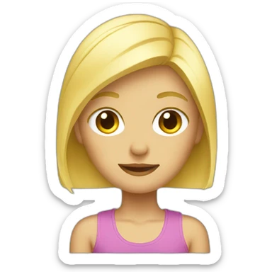 fille blonde sweat sticker