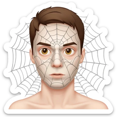 Spider with mans sticker