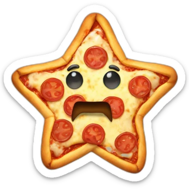 star shape pizza sticker