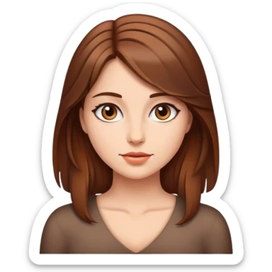 Beautiful brown-haired woman sticker