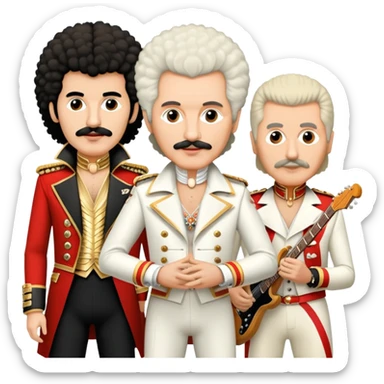 Queen band with Freddie Mercury, Brian May, Roger Taylor, and John Deacon sticker