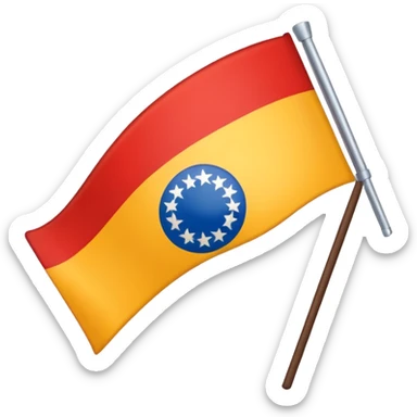 Bandera gitana con rueda sticker