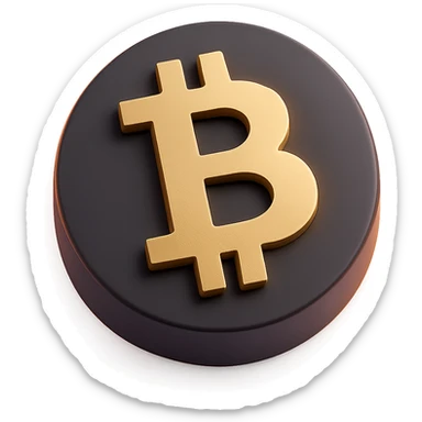 bitcoin,  warm palette in yellow, orange, purple, violet gradient tones, dark solid bg sticker