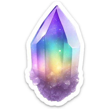 aura quartz crystal sticker