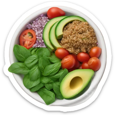 realistic bowl of healthy food sticker