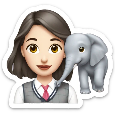 Preppy girl with drunk elephant sticker