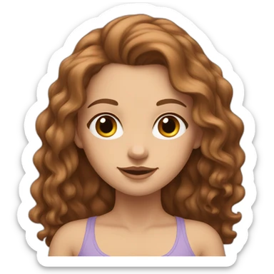 white-girl-with-long-wavy-brown-hair-wearing-crop-top sticker