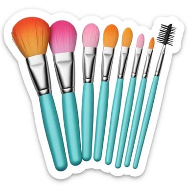 Makeup brushes sticker