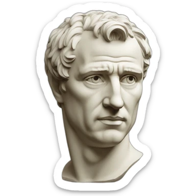 julius caesar bust arles sticker