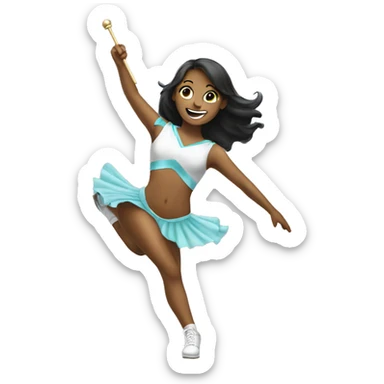 baton twirling sticker