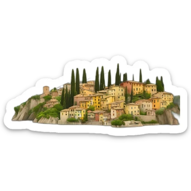 Landscape of Italy sticker