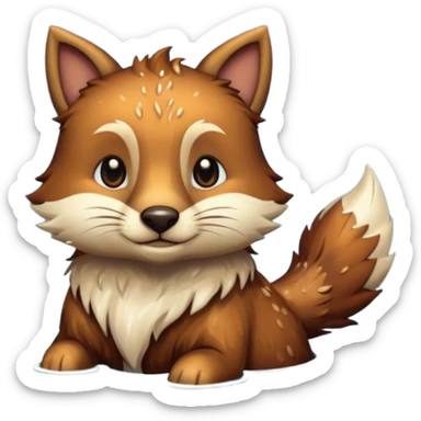 medieval animal in the lake sticker