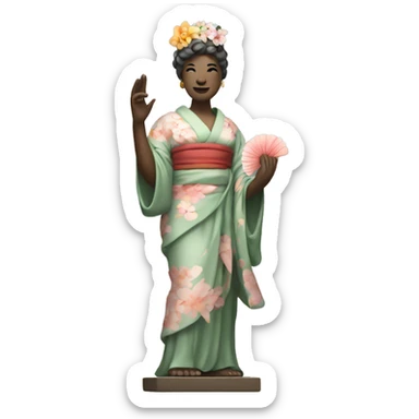 Liberty statue wearing a kimono  sticker