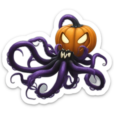 symbiote venom pumpkin tentacles sticker