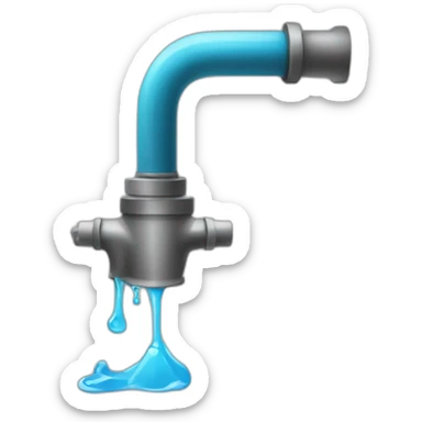 Water leak pipe drip sticker