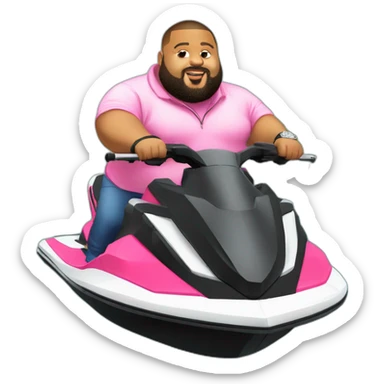 fat dj khaled on jetski sticker