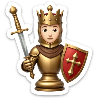 Chess piece representing a holy knight with guts sword sticker