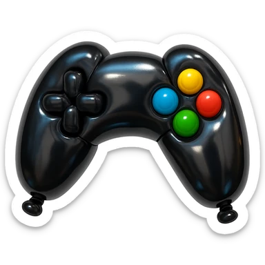 Game black silhouette sticker