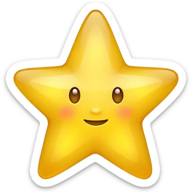 Boule jaune etoile sticker