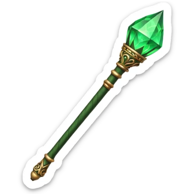 Green mage cane sticker