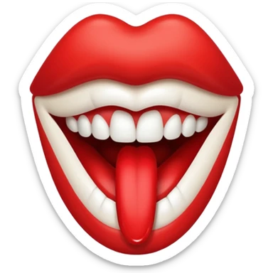 lips tooth sticker