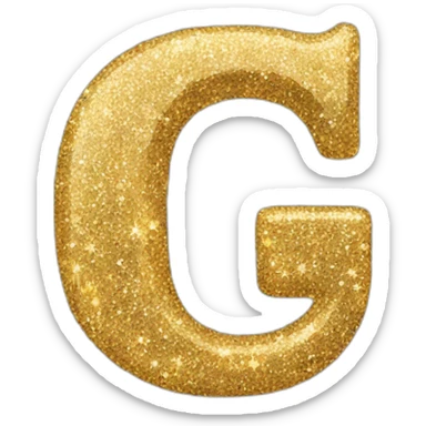 Glitter letter G sticker