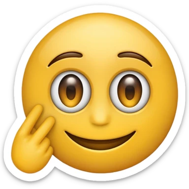 Emoji picando el ojo sticker